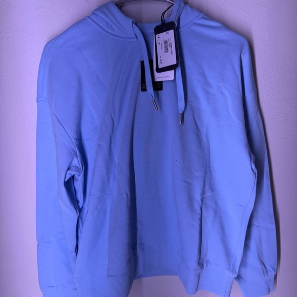 New Armani Exchange sweatshirt Light Blue Hoodie Mens medium - Picture 1 of 7